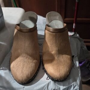 Cole Haan Tan and Brown Women's Mules